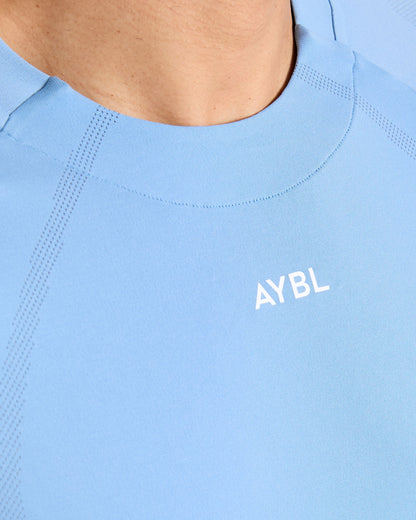 Attain Seamless Long Sleeve T Shirt - Sports Blue