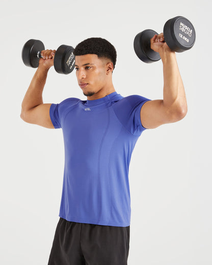 Attain Seamless T Shirt - Indigo Mist